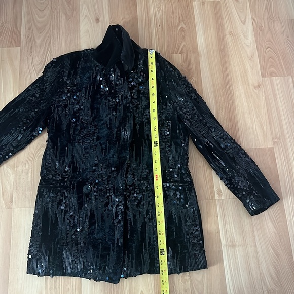 Anthropologie Black Sequin Blazer - Picture 8 of 16